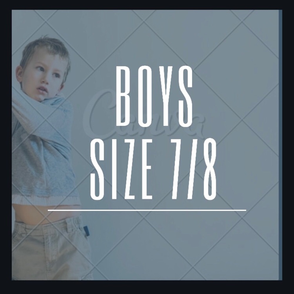 All boys Size 7 and 8 listed here